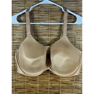 Auden Womens T-Shirt Bra Underwire Lightly Lined Full Coverage Beige 46C